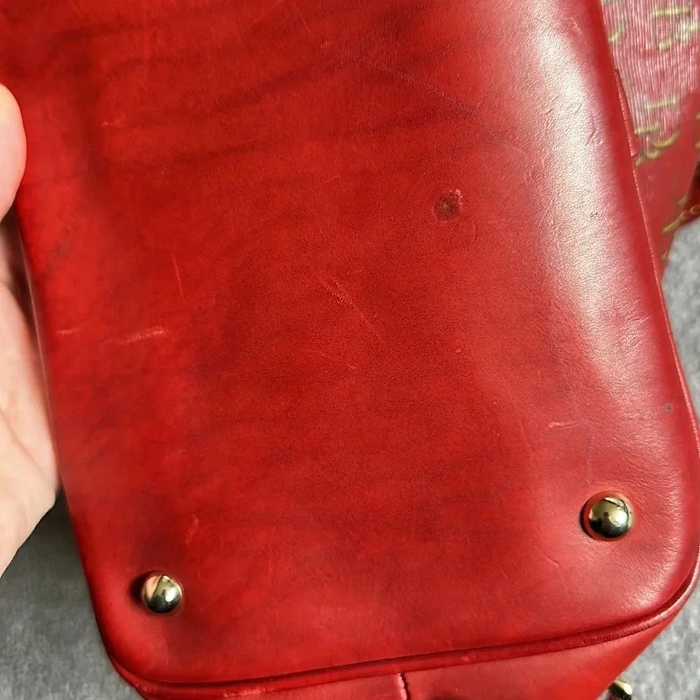 Dooney & Bourke 1975 Murphy Monogram Vintage Red Backpack GUC - Picture 10 of 13